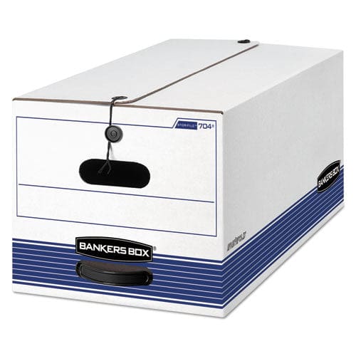 Bankers Box Stor/file Medium-duty Strength Storage Boxes Letter Files 12.25 X 24.13 X 10.75 White/blue 12/carton - School Supplies - Bankers