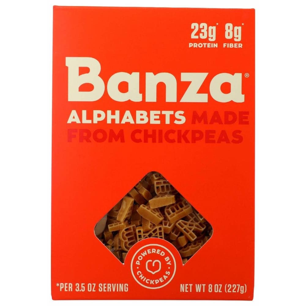 BANZA BANZA Pasta Alphabet Chickpea, 8 oz