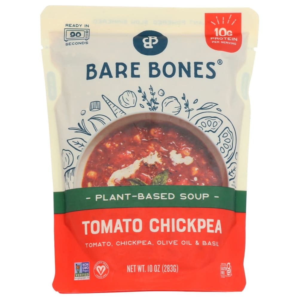 BARE BONES: Soup Chickpea Tomato Pb 10 oz - Grocery > Soups & Stocks - BARE BONES