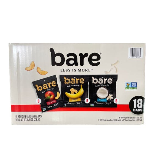 Bare Less Is More Chips Variety Pack 18 Bags (9.54 oz.) - Bare