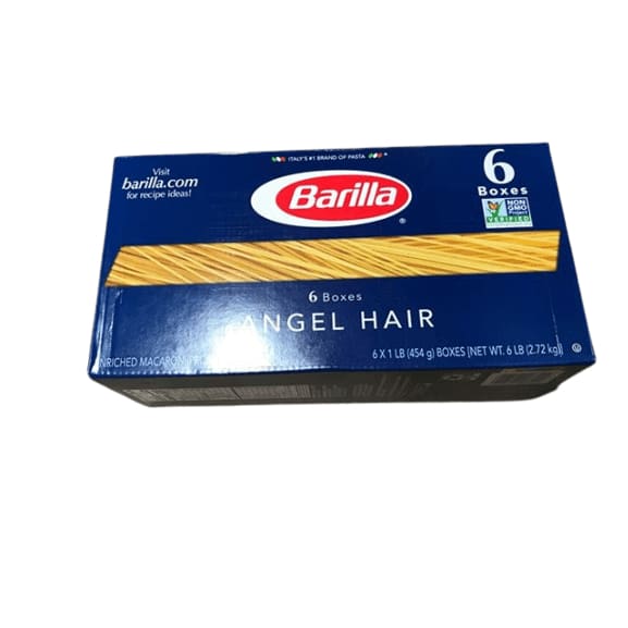 Barilla Pasta, Angel Hair, 16 Ounce (Pack of 6) - ShelHealth.Com