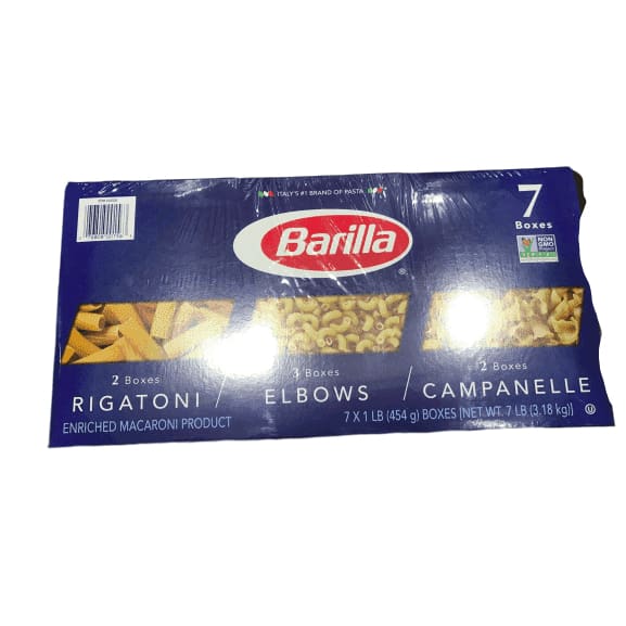Barilla Rigatoni, Elboews, Campanelle Variety Pack, 16 Ounce (Pack of 7) - ShelHealth.Com