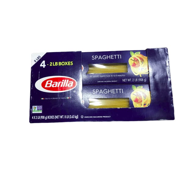 Barilla Spaghetti, Italy's Brand of Pasta, 2LB (Pack of 4) - ShelHealth.Com