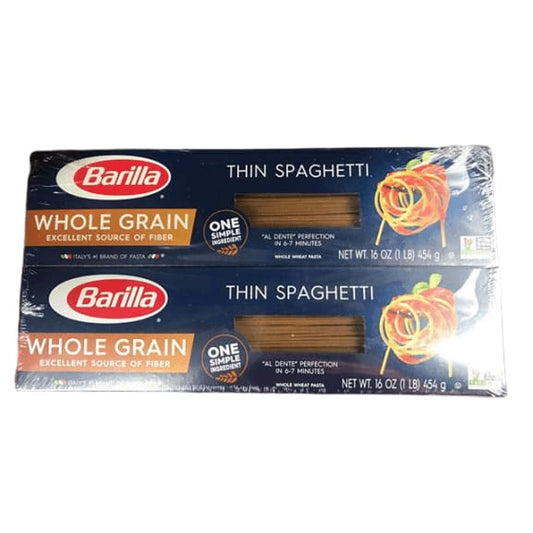 Barilla Whole Grain Thin Spaghetti Pasta 16 oz. (Pack of 4) - ShelHealth.Com