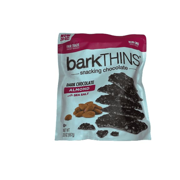 Bark Thins Snacking Dark Chocolate ALMOND with Sea Salt, 20 Ounce - ShelHealth.Com