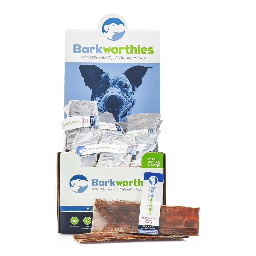 Barkworthies Beef Gullet - Strips - Small (Sw) Sold As Whole Case Of 40 - Pet Supplies - Barkworthies