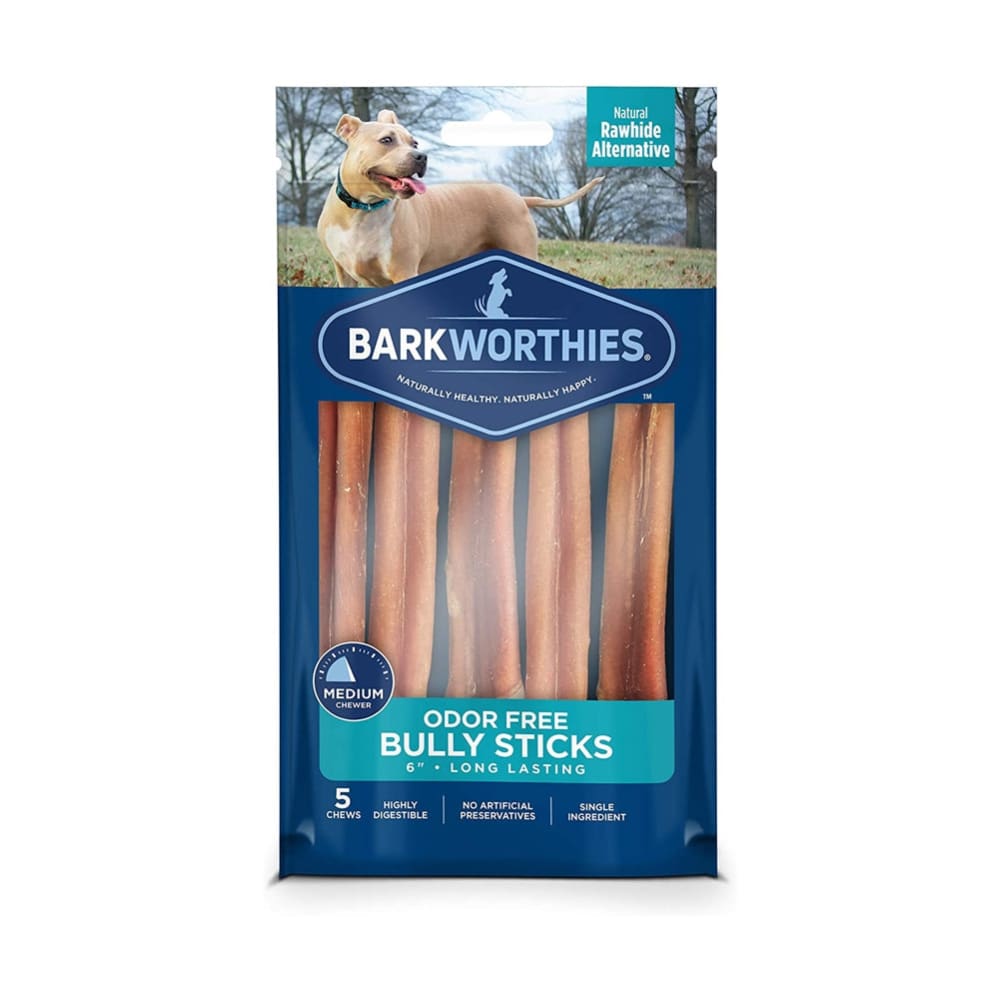 Barkworthies Bully 6 Inch 5Pk - Pet Supplies - Barkworthies