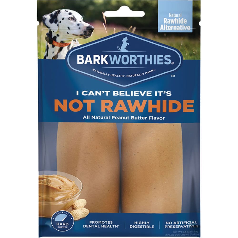 Barkworthies Dog Not Rawhide Rolls Peanut Butter Small 2 Pack - Pet Supplies - Barkworthies