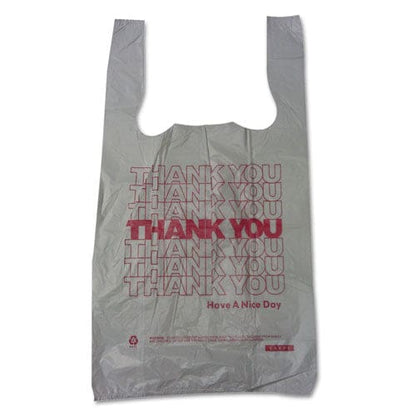 Barnes Paper Company Thank You High-density Shopping Bags 10 X 19 White 2,000/carton - Food Service - Barnes Paper Company