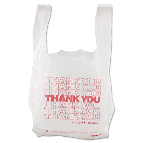 Barnes Paper Company Thank You High-density Shopping Bags 8 X 16 White 2,000/carton - Food Service - Barnes Paper Company