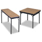 Barricks Special Size Folding Table Rectangular 60w X 18d X 30h Walnut/black - Furniture - Barricks