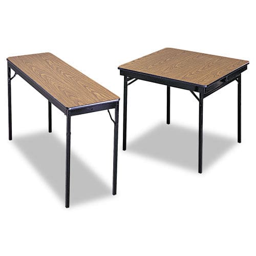 Barricks Special Size Folding Table Rectangular 60w X 18d X 30h Walnut/black - Furniture - Barricks