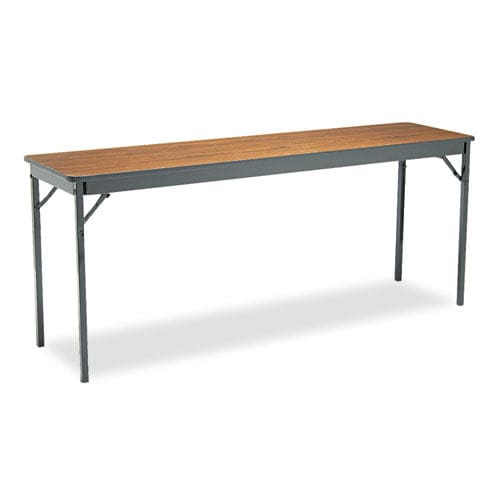 Barricks Special Size Folding Table Rectangular 72w X 18d X 30h Walnut/black - Furniture - Barricks