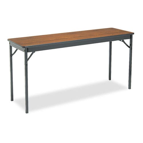 Barricks Special Size Folding Table Rectangular 72w X 24d X 30h Walnut/black - Furniture - Barricks