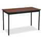 Barricks Utility Table Rectangular 48w X 24d X 30h Walnut/black - Office - Barricks