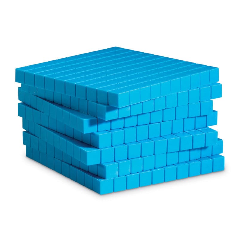 Base Ten Flats Plastic Blue 10/Pk 1X10X10Cm (Pack of 3) - Base Ten - Learning Resources