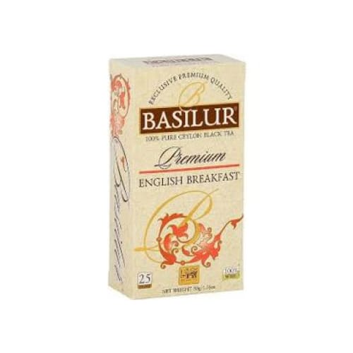 Basilur Premium English Breakfast Tea Bags, 25 pcs. ShelHealth