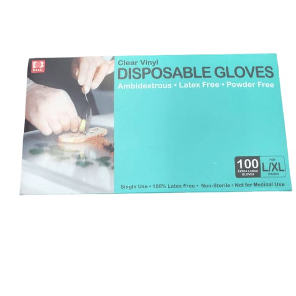 Bask Clear Vinyl Disposable Gloves, 100 Gloves - ShelHealth.Com