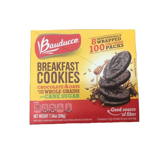 Bauducco Breakfast Cookies, Chocolate & Oats, Box 7.34 oz - ShelHealth.Com