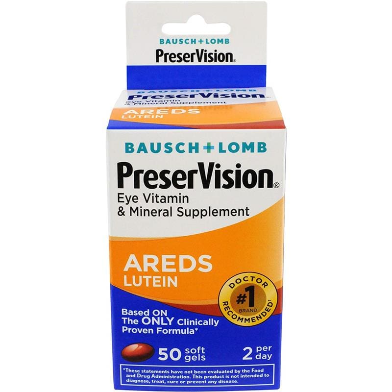 Bausch and Lomb Preservision Lutein Softgel Box of T50 - Over the Counter >> Gastrointestinal - Bausch and Lomb