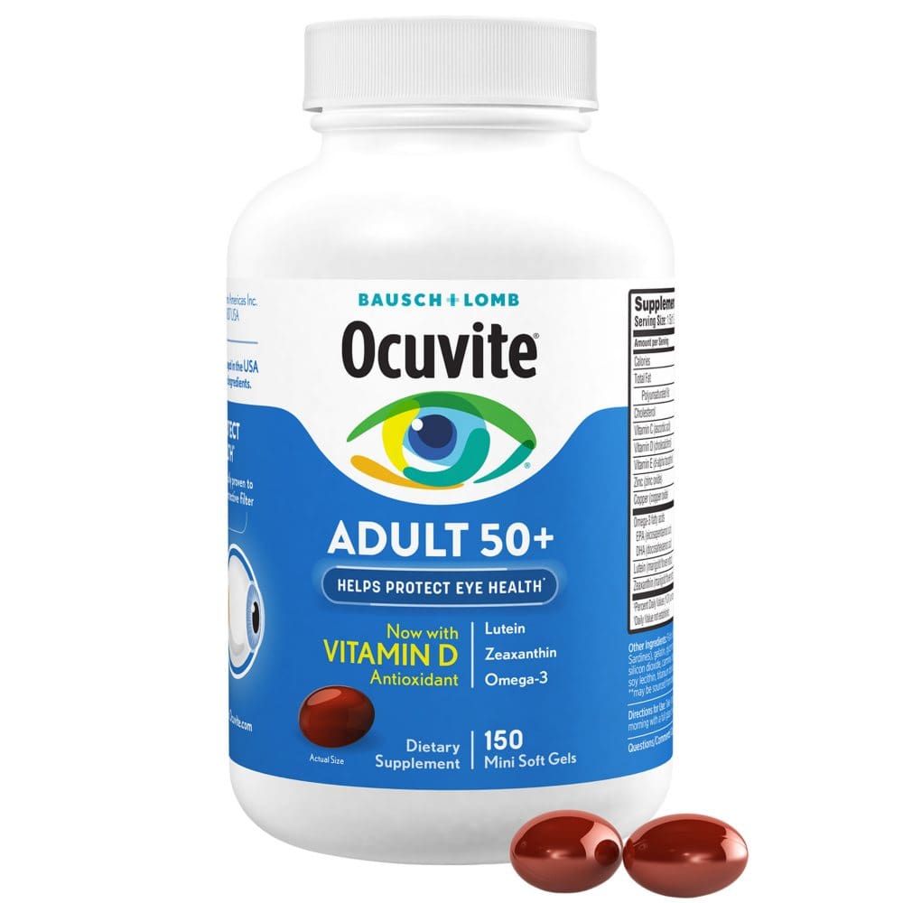 Bausch + Lomb Ocuvite Supplement Adult 50+ (150 ct.) - Contact Solution & Eye Drops - Bausch
