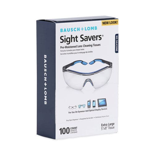 Bausch & Lomb Sight Savers Premoistened Lens Cleaning Tissues 8 X 5 100/box 10 Box/carton - Technology - Bausch & Lomb