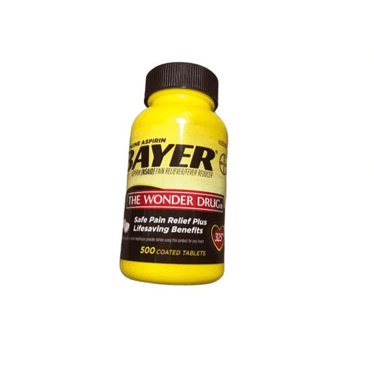 Bayer Aspirin Pain Reliever 325Mg - 500 Tablets - ShelHealth.Com