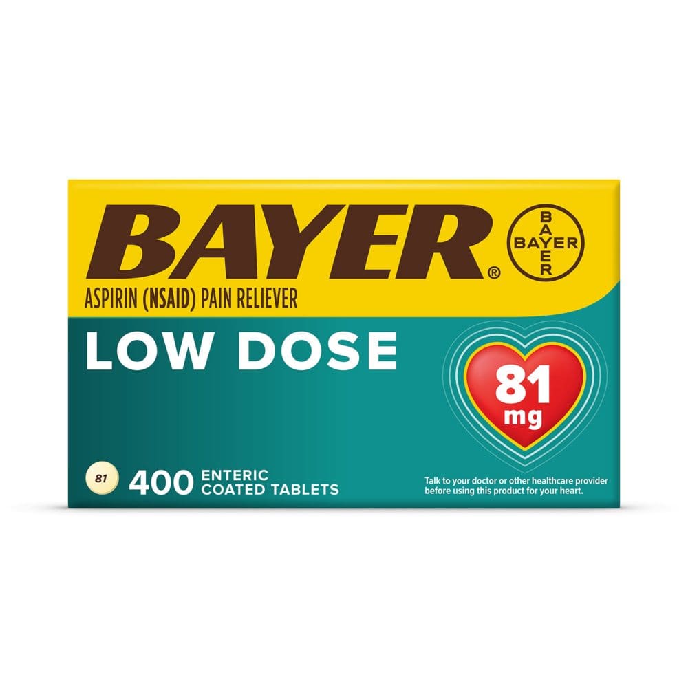 Bayer Low Dose Aspirin Regimen 81 mg. (400 ct.) - HSA & FSA - Medicine Cabinet - Bayer
