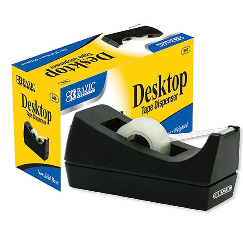 Bazic Desktop Tape Dispenser (Pack of 12) - Tape & Tape Dispensers - Bazic Products