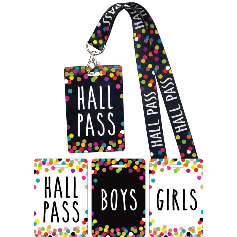 Confetti Hall Pass Lanyards (Pack of 6)