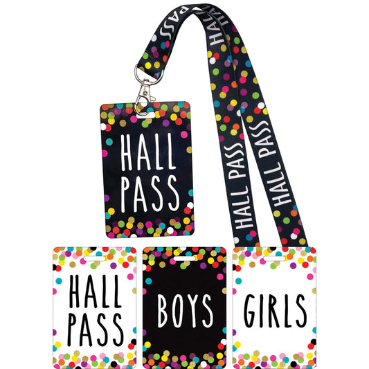 Confetti Hall Pass Lanyards (Pack of 6)