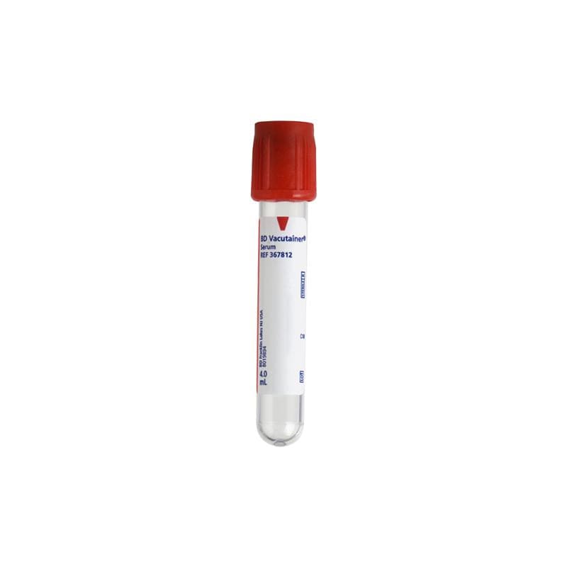 BD Medical Blood Collection Tube 4.0Ml Red Box of 100 - Lab Supplies >> Blood Collection - BD Medical