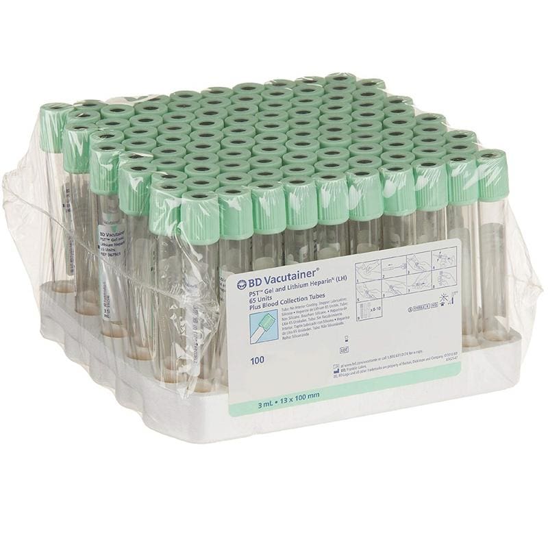 BD Medical Bd Collection Tube 3.0Ml Pst Lt. Green Box of 100 - Lab Supplies >> Blood Collection - BD Medical