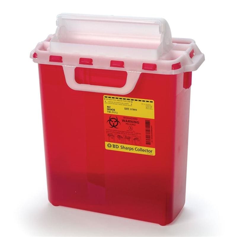 BD Medical Sharps Container 3 Gal Red Case of 10 - Nursing Supplies >> Sharps Collectors - BD Medical