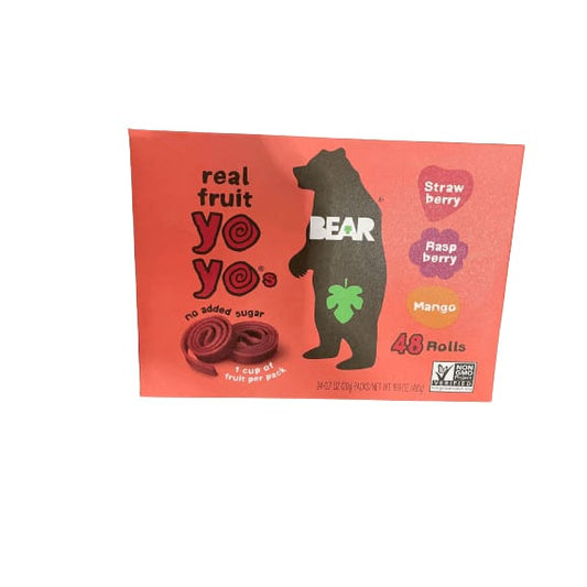 Bear Yoyos Bear Yoyos Real Fruit Rolls Snacks Leather Variety Pack: Apple, Strawberry, Mango, 24 - 0.7 oz Count
