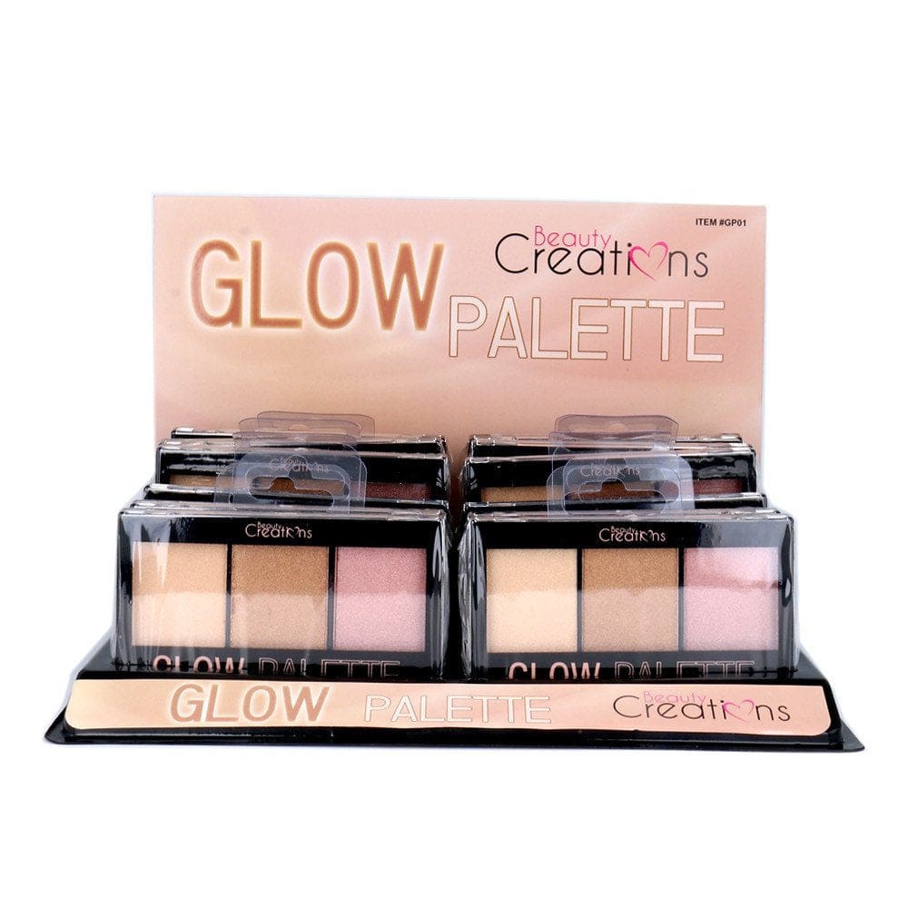 BEAUTY CREATIONS Glow Palette Display Set, 12 Pieces
