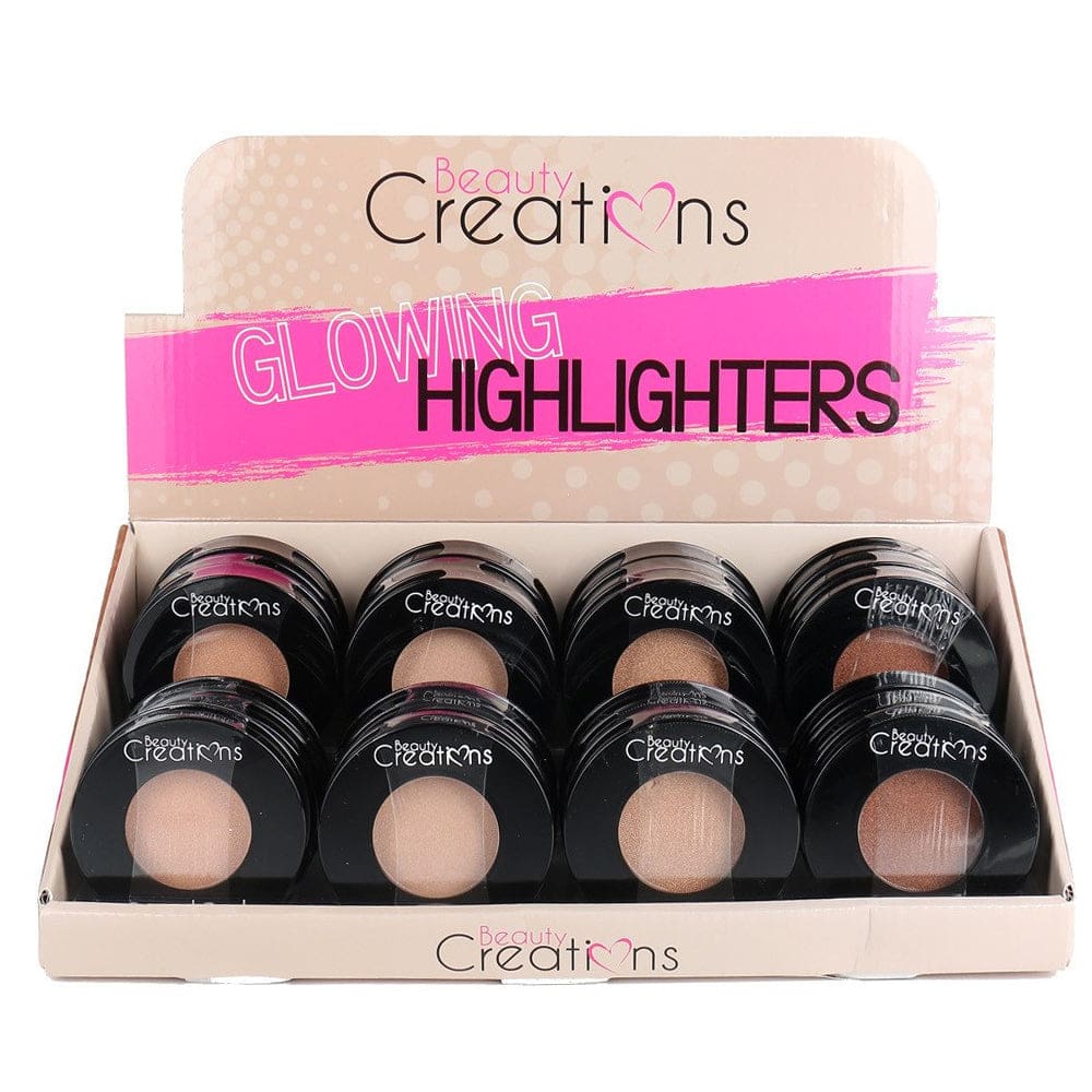 BEAUTY CREATIONS Glowing Highlighters Display Set, 24 Pieces