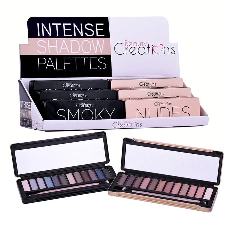 BEAUTY CREATIONS Intense Eyeshadow Palette Display Set, 12 Pieces