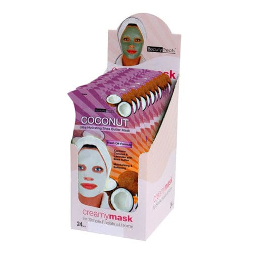 BEAUTY TREATS Coconut Ultra Hydrating Hydrating Shea Butter Mask - Display Box 24 Pcs