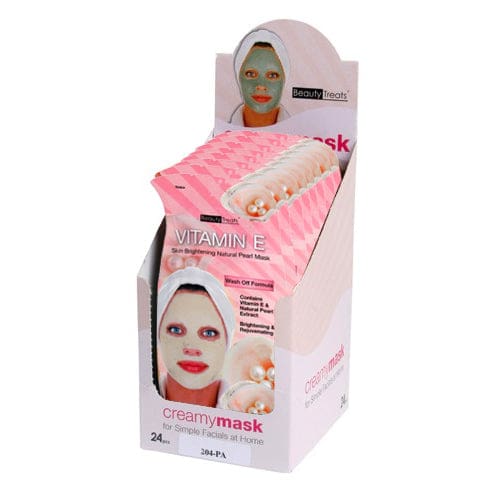 BEAUTY TREATS Vitamin E Skin Brightening Natural Pearl Mask - Display Box 24pcs