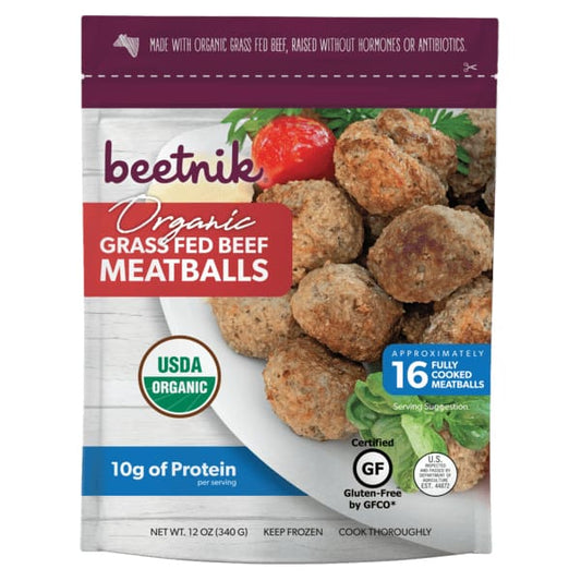 Beetnik Foods Beetnik Foods Grass Fed Beef Meatballs, 12 oz