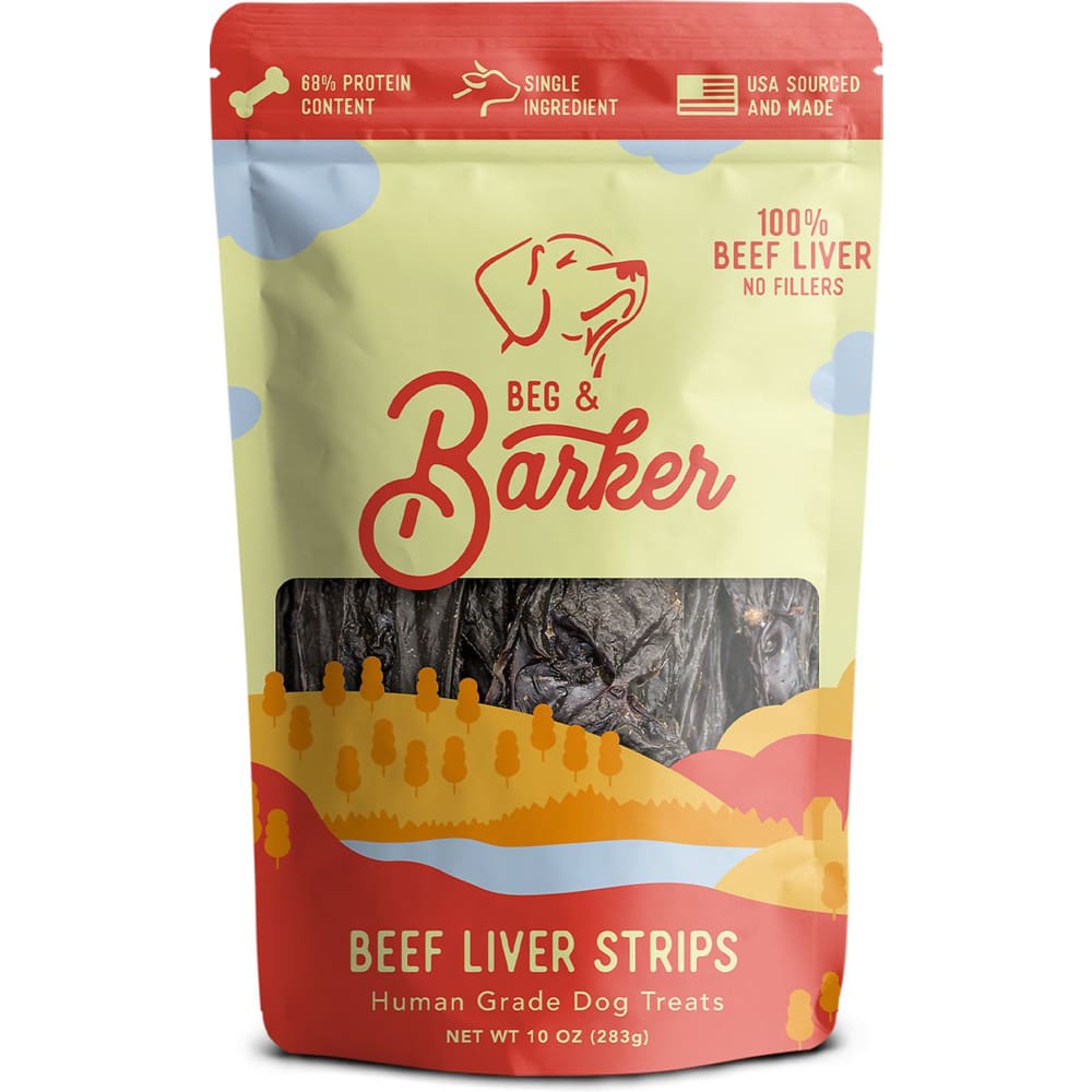 Beg and Barker Dog Strips Beef Liver 10Oz - Pet Supplies - Beg and Baker