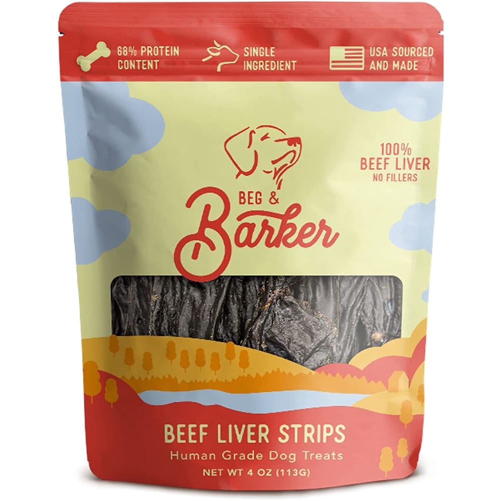 Beg and Barker Dog Strips Beef Liver 4Oz - Pet Supplies - Beg and Baker