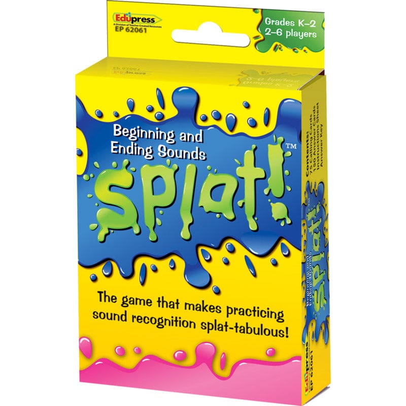 Beginning Ending Sounds Splat Game (Pack of 3) - Language Arts - Teacher Created Resources