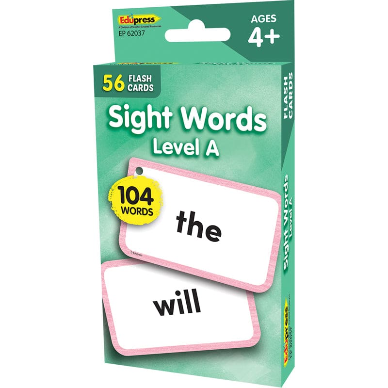 Beginning Words Level A Flash Cards Sight Words (Pack of 10) - Sight Words - Teacher Created Resources