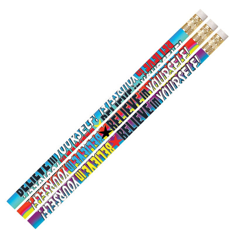 Believe In Yourself Pencil Assortment Pack Of 12 (Pack of 12) - Pencils & Accessories - Musgrave Pencil Co Inc