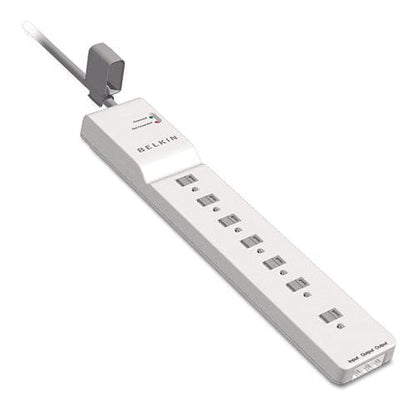 Belkin Home/office Surge Protector 7 Ac Outlets 6 Ft Cord 2,320 J White - Technology - Belkin®