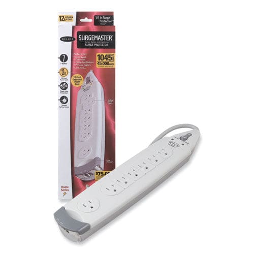 Belkin Surgemaster Home Series Surge Protector 7 Ac Outlets 12 Ft Cord 1,045 J White - Technology - Belkin®