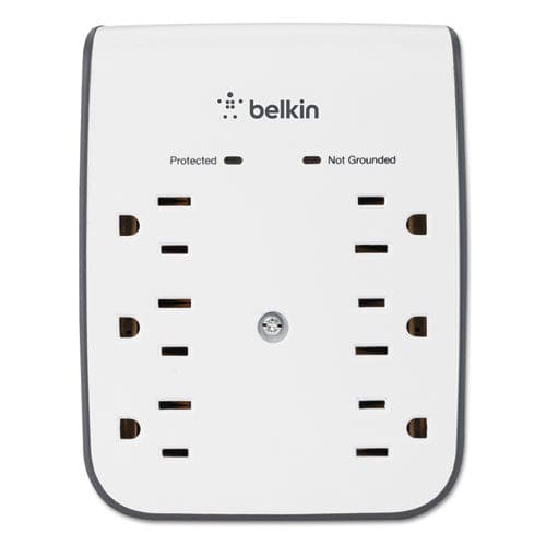 Belkin Surgeplus Usb Wall Mount Charger 6 Ac Outlets/2 Usb Ports 900 J White/black - Technology - Belkin®