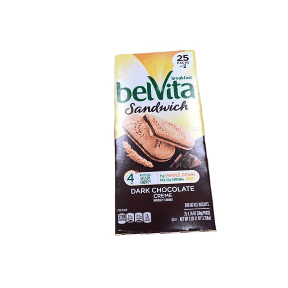 Belvita Dark Chocolate Creme Breakfast Sandwich, 1.76 oz. , 25 ct. - ShelHealth.Com